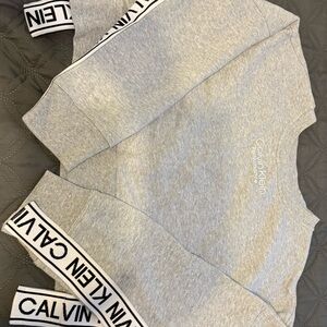 Calvin Klein Heather Gray Logo Sweatshirt